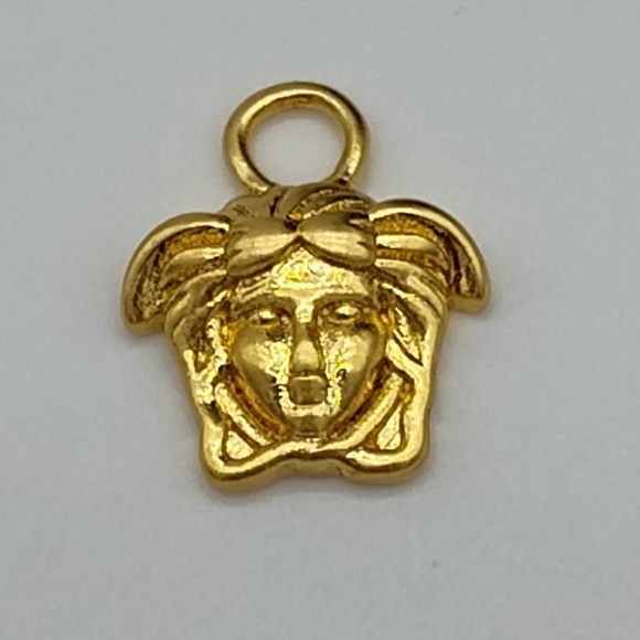 Versace Jewelry - VERSACE Medusa Head Gold Tone Charm Pendant Made in Italy Y2K Vintage